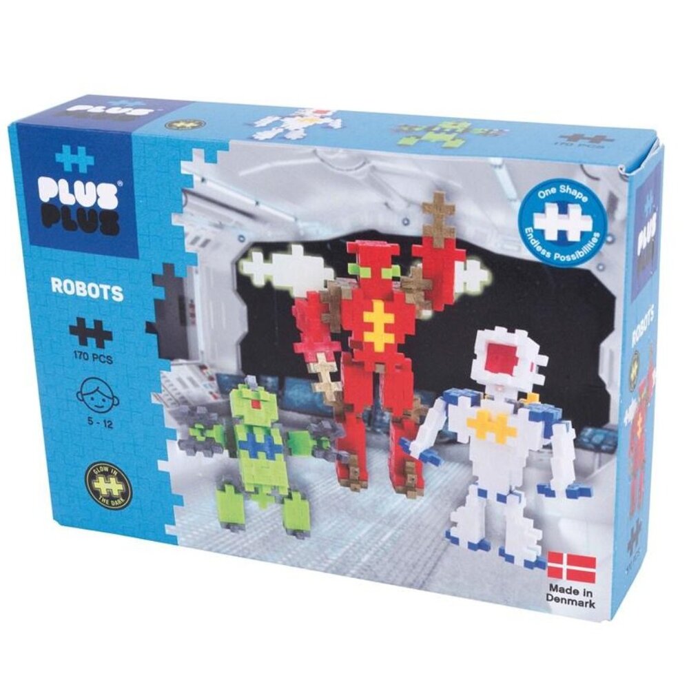 Plus-Plus Robots 170 pc Pastel Building Set Made in Denmark New Sealed Age 5+
